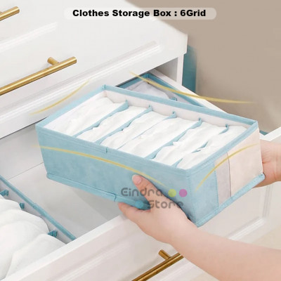 Clothes Storage Box : 6Grid